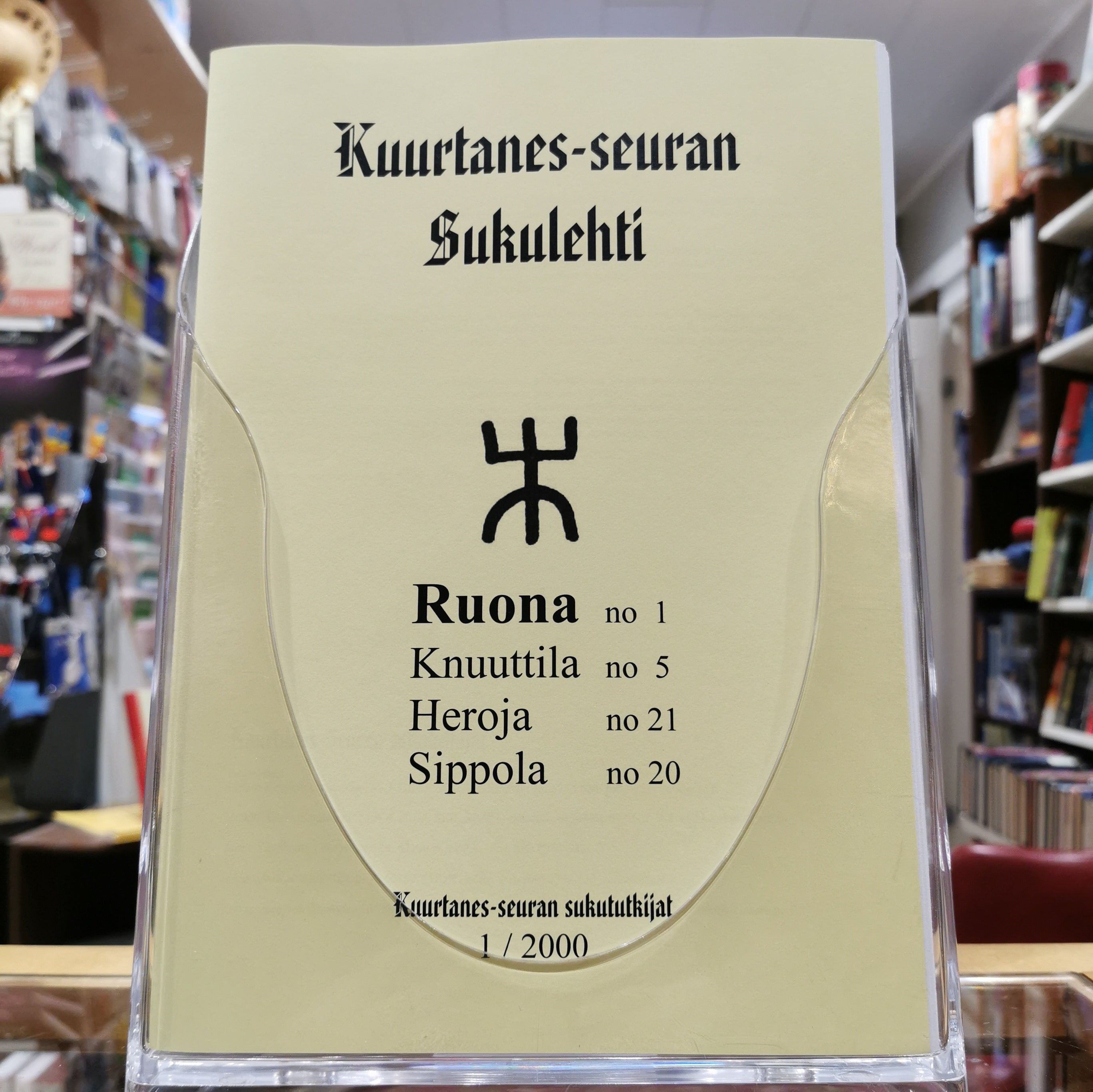 Kuurtanes-Seuran sukulehti nro 1. Ruona