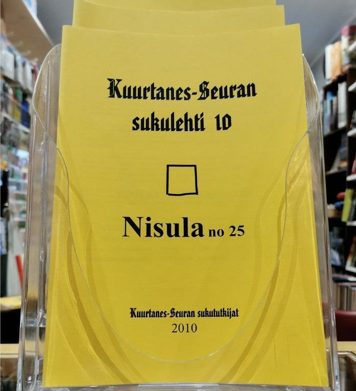 Kuurtanes-Seuran sukulehti nro 10. Nisula