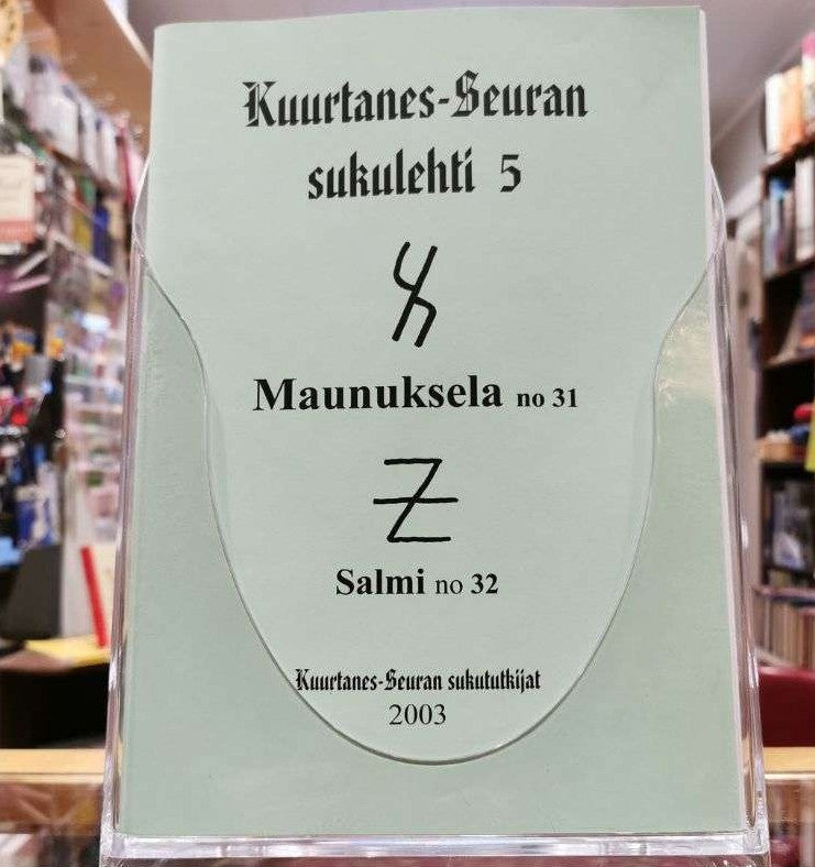 Kuurtanes-Seuran sukulehti nro 5. Maunuksela