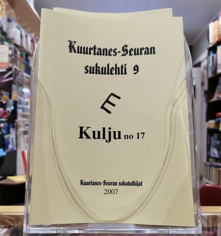 Kuurtanes-Seuran sukulehti nro 9. Kulju